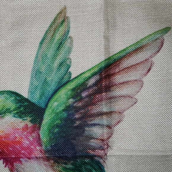 Hummingbird Pillow Cover. Colibri Bird - Picture 6 of 12